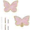 MOROBOR Grandi pomelli decorativi a forma di farfalla per armadietti da cucina, confezione da 2 pezzi creativi per cassettiera, cassetti, mobili, credenze, porte, maniglie a foro singolo, in lega di