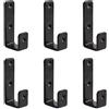 MOROBOR 6 ganci rivestiti in PVC per scale da letto, ganci in ferro nero, ganci per scale a castello, staffe resistenti per decorazione del letto