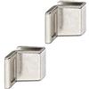Gedotec Maniglie per porte in vetro per mobili - Maniglia per il bloccaggio - Spessore del vetro 4-6 mm - Zinco pressofuso nichelato - Maniglia per porte di mobili e porte