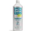 Salt Of the Earth Recharge de déodorant naturel en spray Salt of the Earth, sans parfum, sans fragrance - Végan, certifié Leaping Bunny, fabriqué au Royaume-Uni - 1 litre