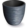 Prosperplast Vaso da fiori antracite, con serbatoio, collezione FURU, 29,8 x 29,8 x 28 cm, capacità 15 L.