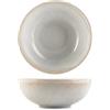 H&H Set 6 Piatti Fondi in Stoneware Yucatan 17 cm - Colore Bianco - Design Minimal con Effetto Reactive e Texture Materiche - Perfetti per Zuppe, Pasta e Contorni - Adatti anche alla Ristorazione