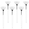 LEOUEANR Set di 6 pennelli per viso, pennello a ventaglio per cosmetici e maschera facciale, applicatore con manico in plastica, per applicazione di fango, crema e peeling (bianco)