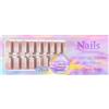 YUMILI 5 Colori Sfumati Punte per Unghie in Gel Morbido Strato di Base Pre-Applicato e Primer per Punta Unghie Finte Prefabbricate 15 Dimensioni Punte per Unghie Finte per Nail (03)