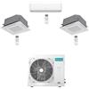Hisense Climatizzatore Condizionatore Hisense Hi Comfort WiFi + Cassetta 4 vie R32 Trial Split Inverter 7000 + 9000 + 9000 BTU con U.E. 3AMW52U4RJC Classe A++/A+