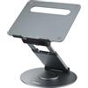 NULAXY Supporto per scrivania regolabile per computer portatile con base girevole a 360°, supporto ergonomico per computer portatile, adatto per tutti i laptop da 10 a 17 pollici, grigio