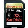 SanDisk Extreme Pro Scheda di Memoria SDHC 32 GB, 95 MB/s, Classe 10 UHS-I/U3, Nero
