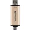 TRANSCEND JETFLASH 930C - CLÉ USB - 128 GO - USB 3.2 GEN 1 / USB-C - OR