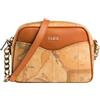 Alviero Martini 1A Classe Alviero Martini 1ᴬ Classe, Borsa a Tracolla in Tessuto Geo Classic, Dettagli in Pelle e Logo Oro, Chiusura con Zip, Tracolla con Catena