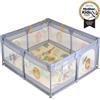 Box per bambini GameZone 120*120 con accessori, colore grigio