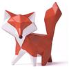 HAUCOZE Volpe Statue Statuetta Animale Scultura Figurina Casa Decorazione Reagli Moderna Soprammobili Ornamento Resina Arte 10cm