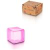 Copfeqyr Ice Cube Stress Balls Gift Set, 1pcs Colorful Squishy Fidget Cube Toys for Kids & Adults, Soft Sensory Squeeze Toys for Stress & Anxiety Relief, Gift Box Packaging (3,5 cm (rosa)