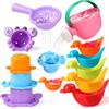 Fajiabao Giochi Bagnetto Neonato 1 2 Anni Antimuffa, Giochi Vasca da Bagno Bambini, Giochi Bambini 1 2 3 Anni, Giochi Acqua, Giocattolo per Piscina, Giocattolo Spiaggia