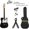 EKO TL300 BK Chitarra elettrica tipo Tele Telecaster Nera KIT Borsa + Tracolla +