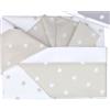 Andy & Helen Set Lenzuola Andy & Helen per Carrozzina Fantasia F1 3 pz Beige