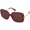 Max Mara MM0195 69S | Occhiali da Sole Graduati o Non Graduati | Prova Online | Plastica | Oversize | Trasparente, Bordeaux | Adrialenti