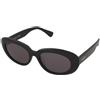 Max Mara MM0196 01A | Occhiali da Sole Graduati o Non Graduati | Prova Online | Plastica | Ovali / Ellittici | Nero | Adrialenti