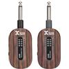 Xvive - A58-ROSEWOOD Sistema Wireless Digitale per Chitarra Elettrica Acustica e Basso, Fino a 5 Ore di Autonomia, Custodia e Doppio Cavo USB Inclusi, Jack Snodati - palissandro