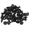 KIMISS 50 pz Rivetti in Plastica per Auto, 21 * 17 * 8mm rivetti paraurti Clip di fissaggio per auto Nero universale Clips Pannelli Auto Dadi e bulloni per interni auto