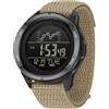 findtime Orologio Militare da Uomo, Orologio Tattico Digitale Sportivo Impermeabile, Cinturino in Nylon, Orologio Elettronico da Uomo LED, Luminoso, con Sveglia e Cronometro, Relojes para Hombres