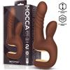 InToYou Mocca Thrusting Rabbit Vibrator with Ergonomic Grip Brown