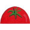 Fisura - Zerbino ingresso casa "Tomate" in fibra di cocco con base antiscivolo in PVC, tappeto rosso a forma di pomodoro, zerbino divertente dipinto a mano, 70 x 40 cm