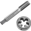 Befun Filettatura M18 x 1,5 mm, set di maschi e filiere HSS, filettatura destra, filettatura fine, filettatura diritta scanalata