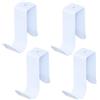 Astralong 4 Pezzi Ganci Porta, Ganci Appendiabiti per Porta Bianco, Appendi Accappatoio Bagno Sospensione Stabile Acciaio al Carbonio, Nessuna Foratura Necessaria