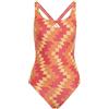 adidas Femme Football-Inspired V-Back Graphic Swimsuit, Lucid Red, 38