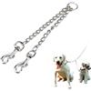 Yosoo double Dog Coupler doppio cavo 2 vie per due piccoli animali cani Walking guinzaglio catena di sicurezza