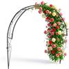 Relaxdays Arco per Rose semicircolare, Metallo, 105 x 100 x 21 cm, per rampicanti su finestre e Porte, da Parete, Nero