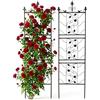 Relaxdays graticcio per rampicanti, Set da 2, A x L 172 x 50 cm, Acciaio, Giardino, Nero