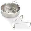 Fissler - Inserto in Acciaio Inox Forato (Ø17 cm) per Pentole a Pressione, Supporto Incluso