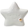 Gentile Ceramiche Stella bianca con dettaglio oro in ceramica - Linea Baby Soft (8cm)