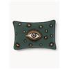 Les Ottomans Copricuscino in cotone ricamato a mano Eye
