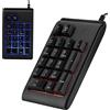 Ouitble Tastiera Numerica USB 19 Tasto MINI PAD PORTATIVO PORTATIVO con Retroilluminato a 3 Colori LED per Computer PC Desktop per Laptop