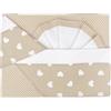 Andy & Helen Set Lenzuola Andy & Helen per Maxi Culla Ricamato F3 3 pz Baby Prestige Beige