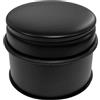 Perel Fermaporta da pavimento, acciaio inox, 1,1 kg pesante, senza fori, base antiscivolo in gomma antigraffio, nero opaco, Ø9x7,5 cm, fermaporta libero per casa ufficio corridoio