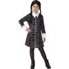 Rubie's RUBIES Costume Wednesday Addams per Bambina, Abito Stampato, Mercoledì Addams per Halloween, Carnevale, Cosplay e Feste - Taglia M (5-7 anni)