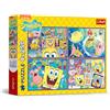 Trefl - Puzzle 4in1: SpongeBob, Il folle mondo di SpongeBob - 4 x 250 Pezzi - Confezione da Quattro Puzzle per Adolescenti