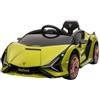 Aziamor Auto Elettrica per Bambini LAMBORGHINI SIAN GIALLO 12 V