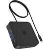 ICY BOX Dockingstation USB-C 3 x HDMI Gigabit Ethernet 4K 60 Hz Schwarz