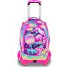SEVEN Zaino Scuola Trolley SJ Gang Soft Pouch Girl 8 Ruote 34 Litri