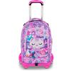 SEVEN Zaino Trolley Scuola SJ Gang Glowcat Jack 8WD New 34 Litri
