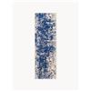 Westwing Collection Passatoia in lana tessuta a mano con motivo astratto Cynthia - Blu