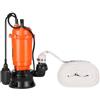 VEVOR Pompa Sommergibile per Acqua Sporca da 1500 W, 22800 L/H, in Ghisa con Interruttore a Galleggiante Automatico, Sollevamento Massimo 18 m, Scarico di Acqua Pulita, per Piscine, Giardino