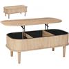 VEVOR Tavolino da Caffè Altezza Regolabile con Piano Sollevabile, Tavolino da Salotto con Contenitore 1000x480x405-545 mm Materiale in MDF, Tavolo con Piano Sollevabile per Soggiorno Ufficio Casa