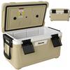 Outsunny Cooler Box 42.6L Isolata, Portatile con Maniglia, Colore Cachi | Aosom Italy
