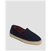 Manebi Espadrillas In Lino Da Uomo Luca Rubinacci X Manebi Flat Espadrilles Blu Scuro