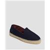 Manebi Espadrillas In Lino Da Uomo Luca Rubinacci X Manebi Flat Espadrilles Blu Scuro